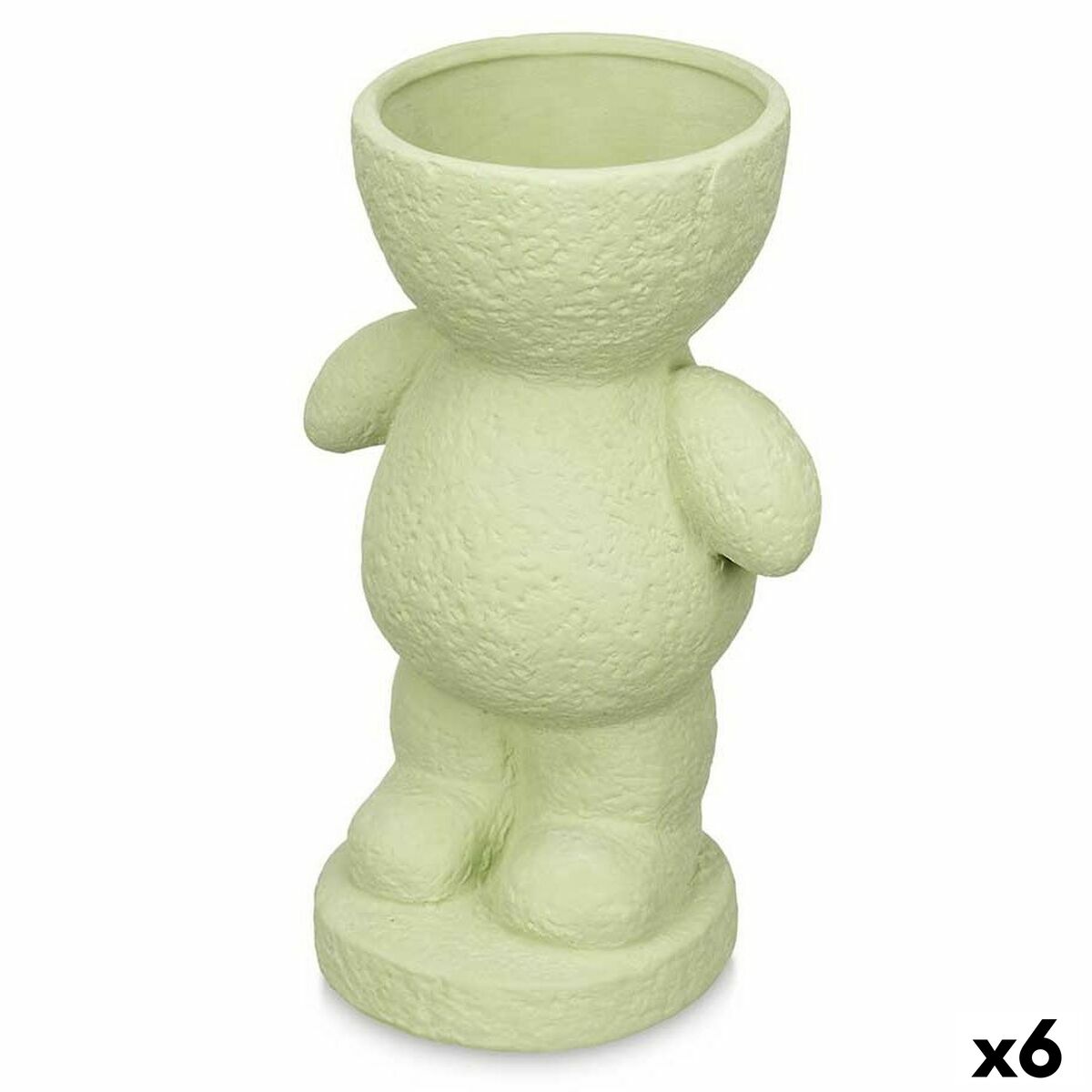 4899888752110 - Decorative Figure Green 16 x 25 x 12 cm Vase (6 Units)