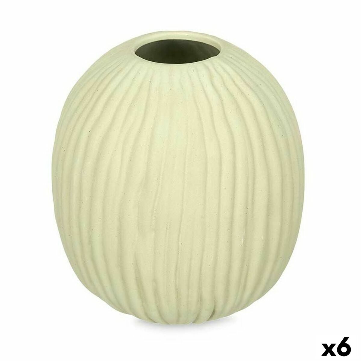 4899888752172 - Vase grün Dolomite 15 x 18 x 15 cm (6 Stück) Bereich Streifen