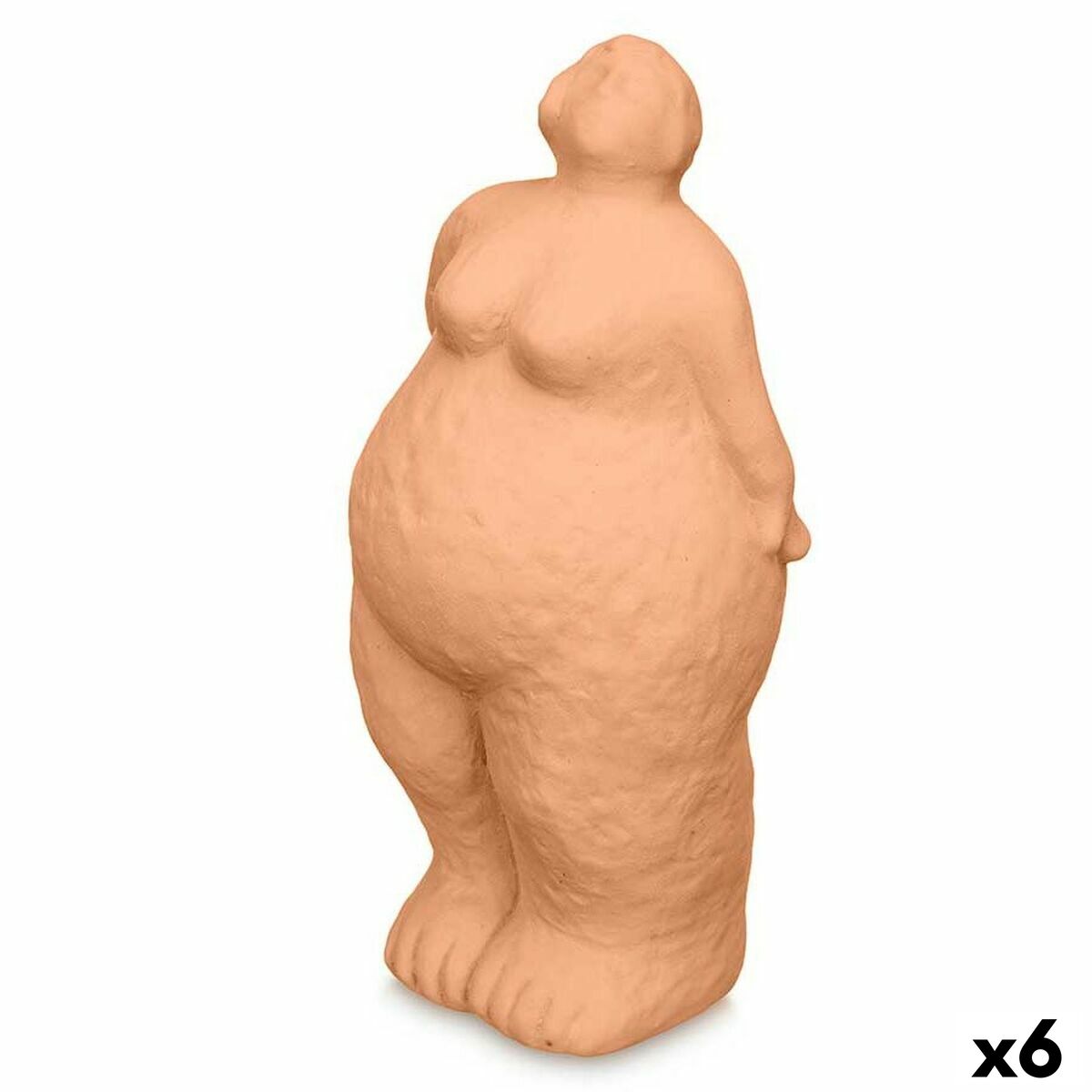 4899888752240 - Decorative Figure Orange Dolomite 14 x 34 x 12 cm (6 Units) Lady Standing