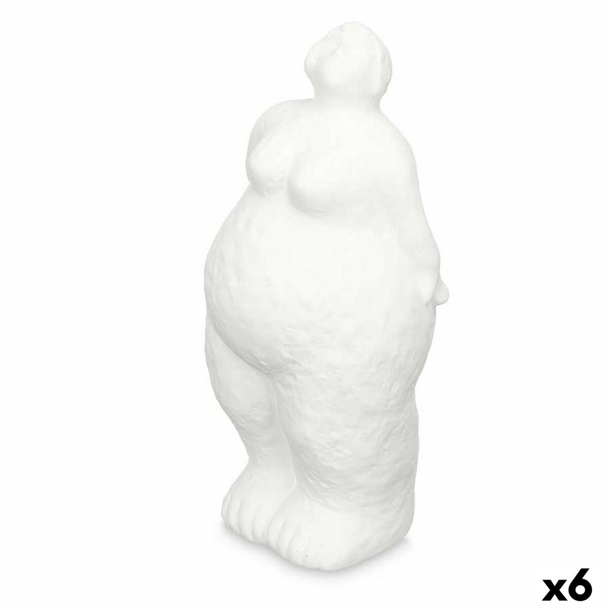 4899888752264 - Decorative Figure White Dolomite 14 x 34 x 12 cm (6 Units) Lady Standing