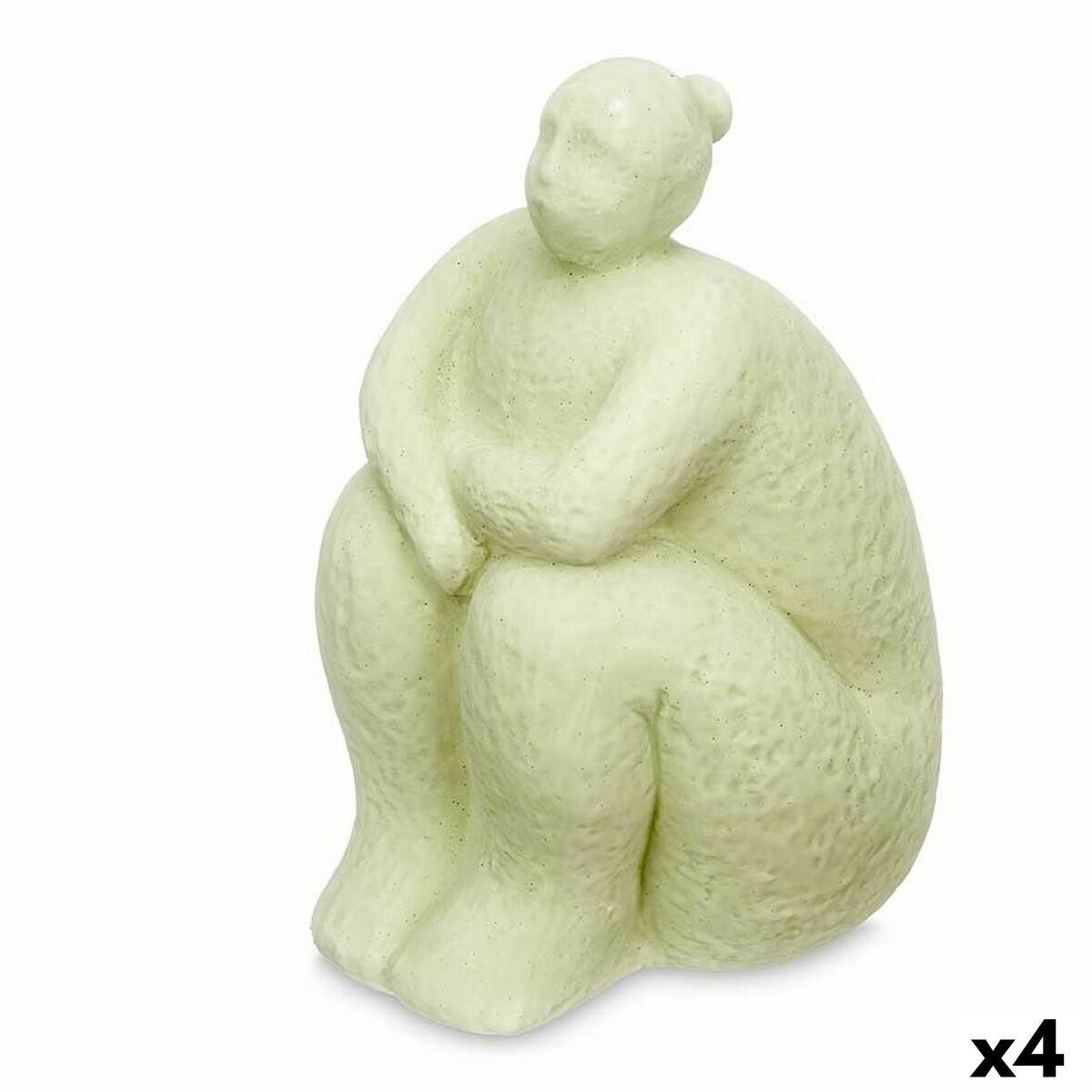 4899888752301 - Decorative Figure Green Dolomite 18 x 30 x 19 cm (4 Units) Lady Sitting