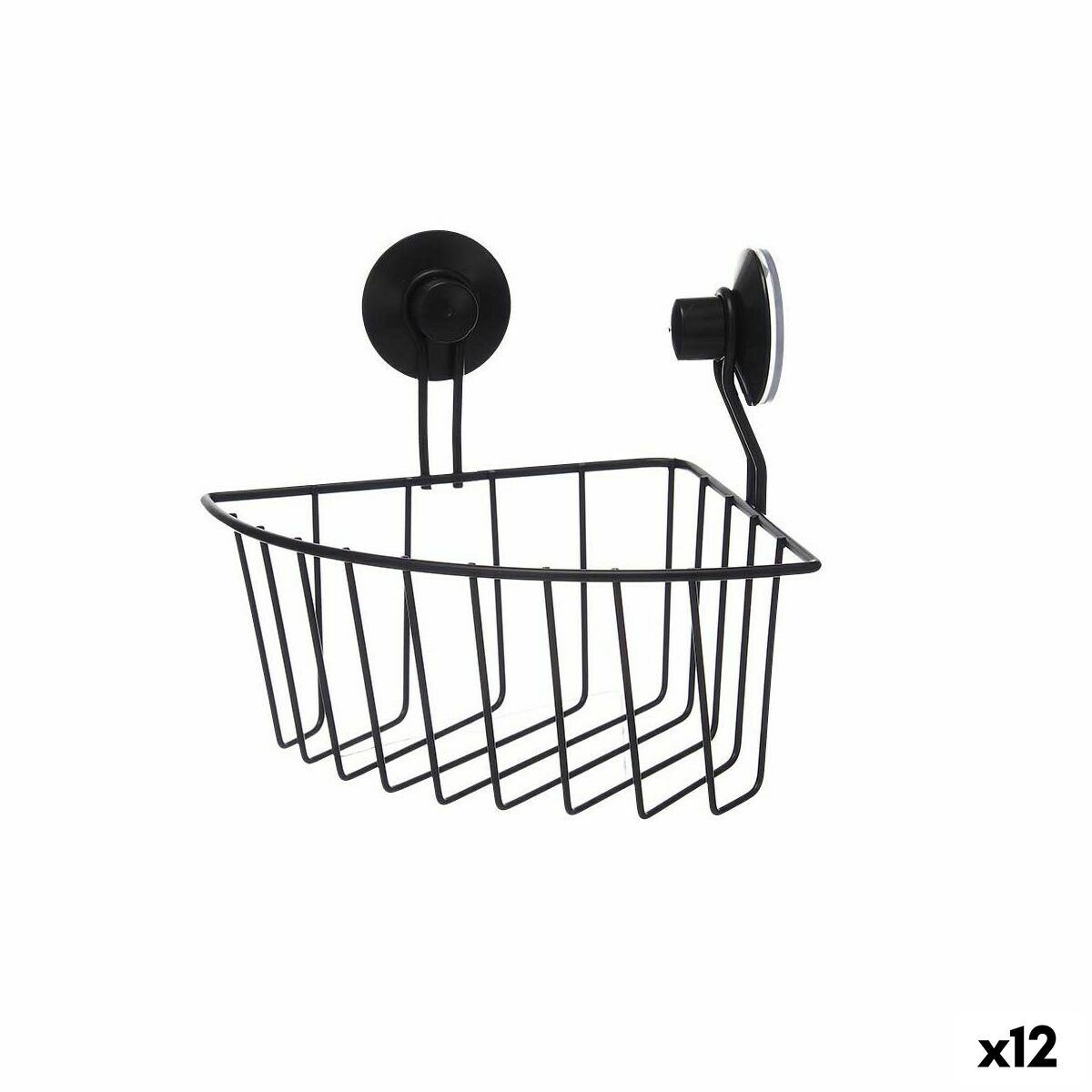4899888754282 - Halter für die Dusche W3100-4P Schwarz Stahl ABS 135 x 17 x 3 cm (12 Stück)