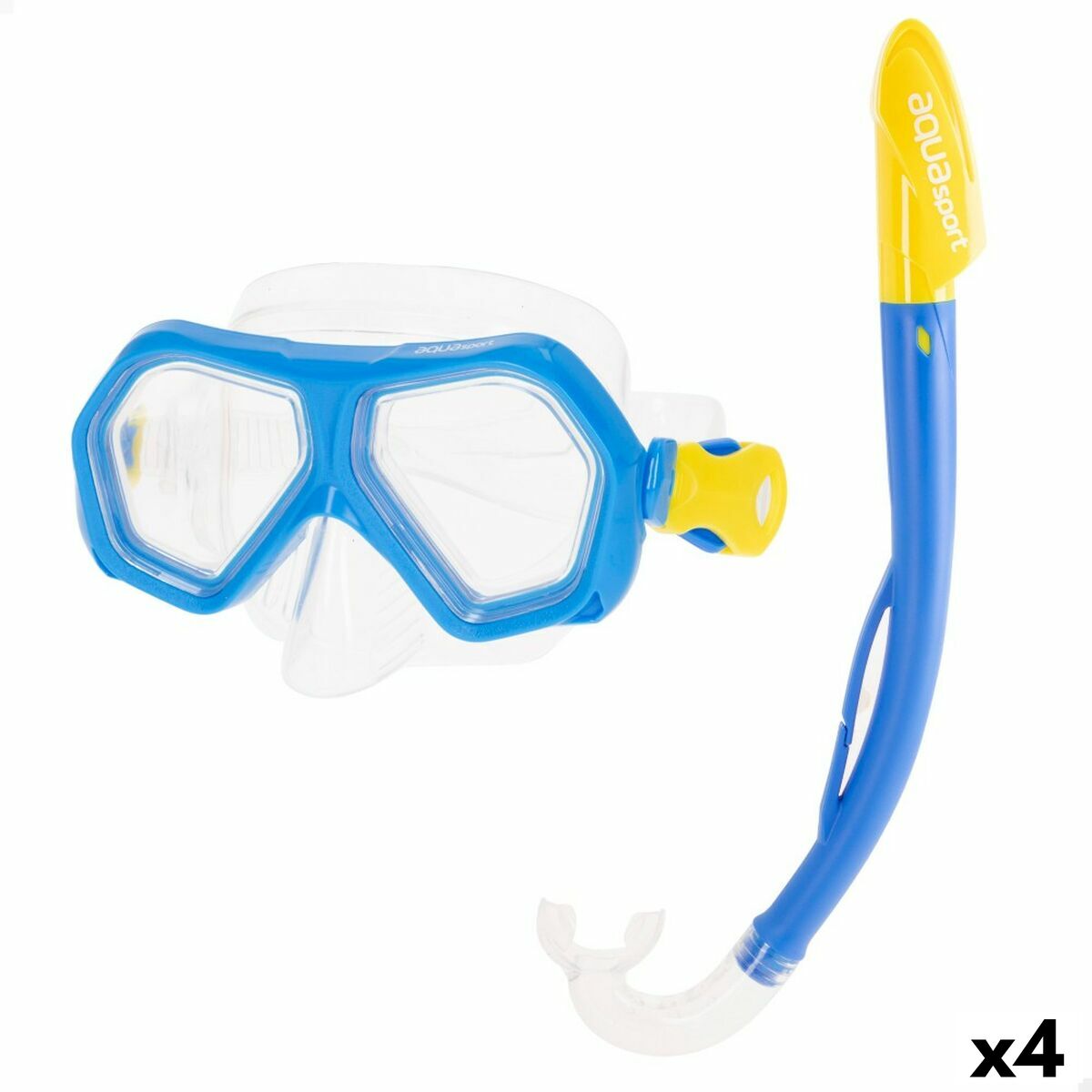 4899888762287 - Kinder-Tauchbrille mit Schnorchel Blau (4 Stück)