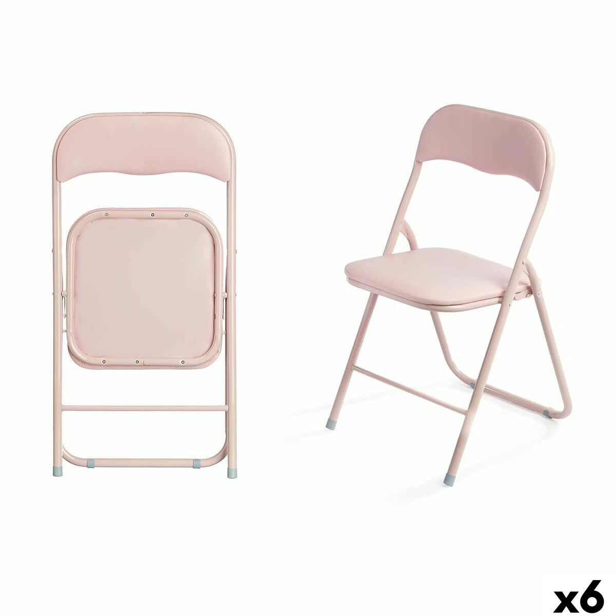 4899888769026 - Gepolsterte Campingstuhl 10923 Rosa 43 x 46 x 78 cm 88 x 6 x 45 cm (6 Stück)