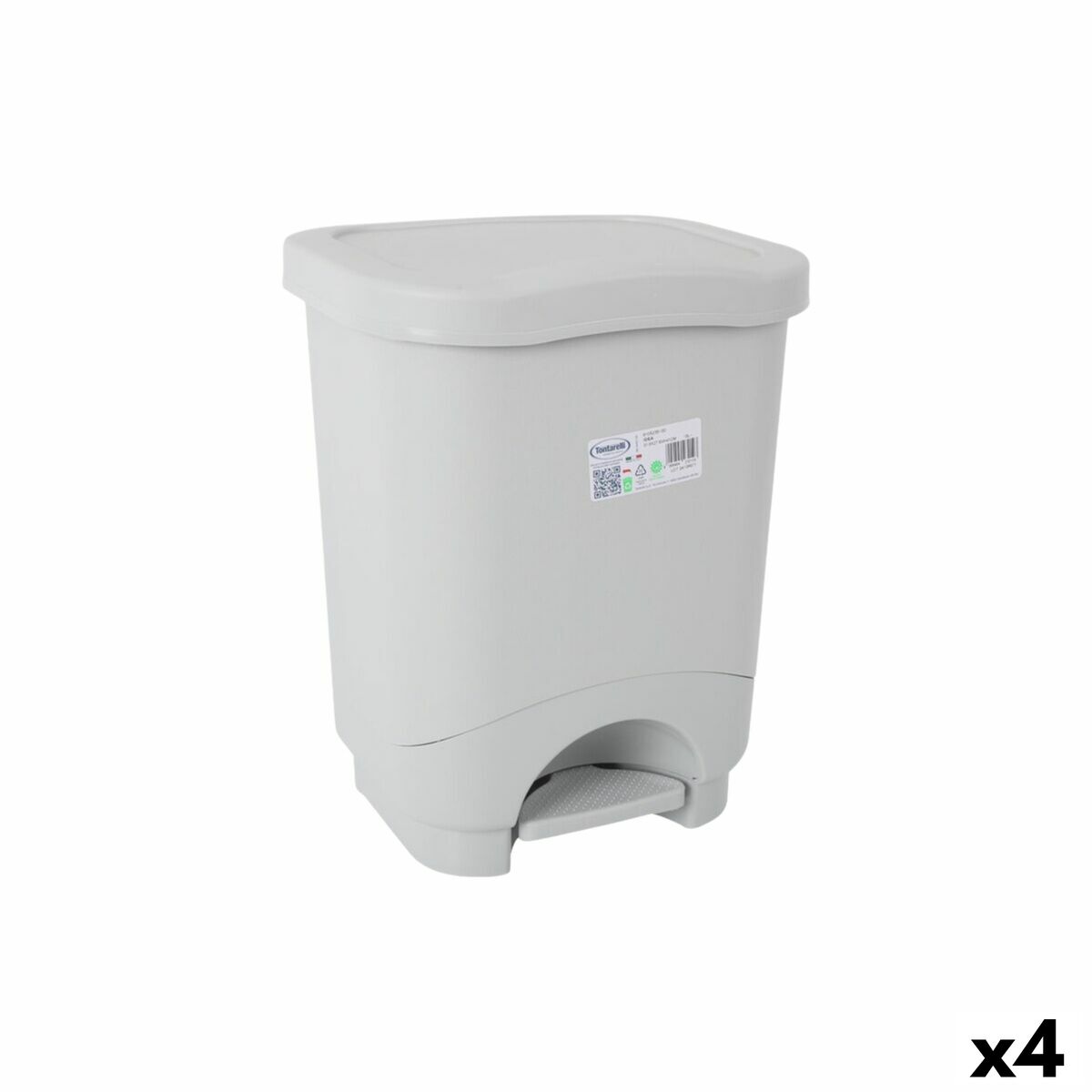 4899888769538 - Mülleimer mit Pedal Idea Grau 18 L (4 Stück) 4899888769538 - Mülleimer mit Pedal Idea Grau 18 L (4 Stück)