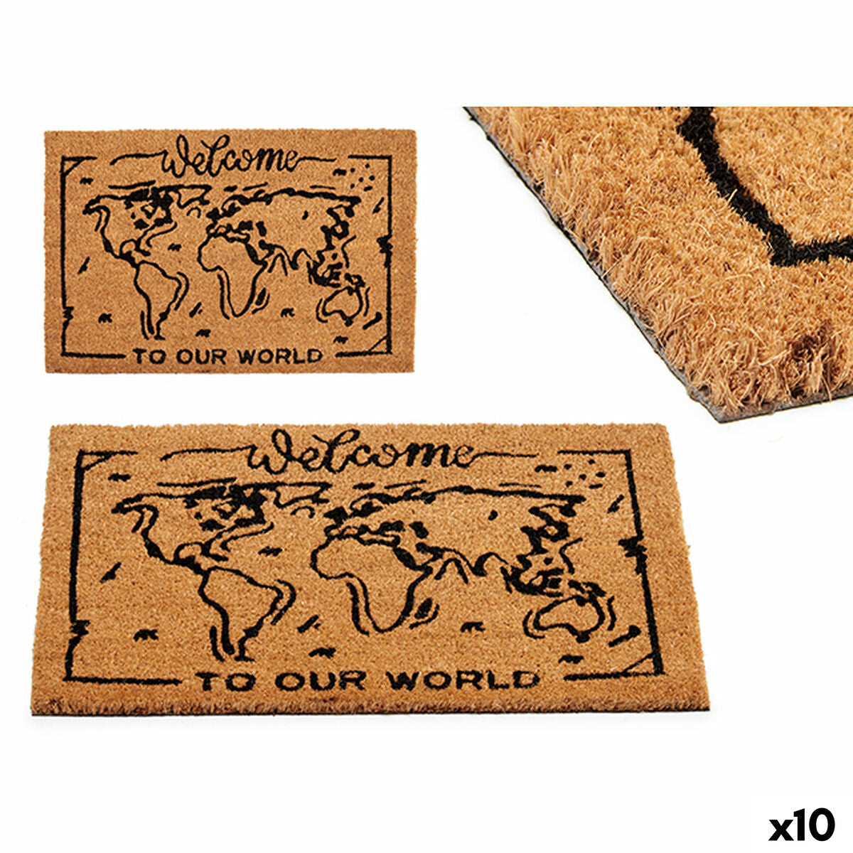 4899888771036 - Doormat World Printed PVC Coconut Fibre 40 x 2 x 60 cm (10 Units)