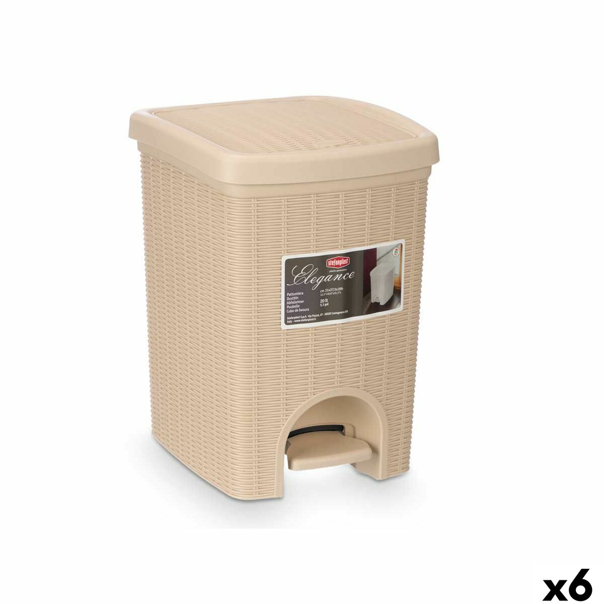4899888771197 - Papierkorb 30796 Beige Kunststoff 20 L (6 Stück) 4899888771197 - Papierkorb 30796 Beige Kunststoff 20 L (6 Stück)