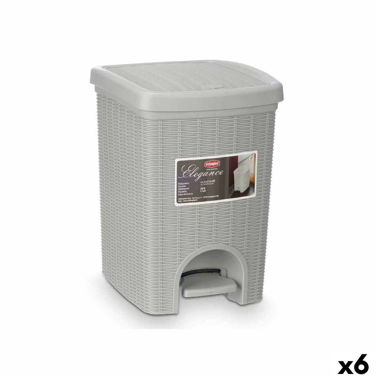 4899888771203 - Papierkorb 30798 Hellgrau Kunststoff 20 L (6 Stück) 4899888771203 - Papierkorb 30798 Hellgrau Kunststoff 20 L (6 Stück)