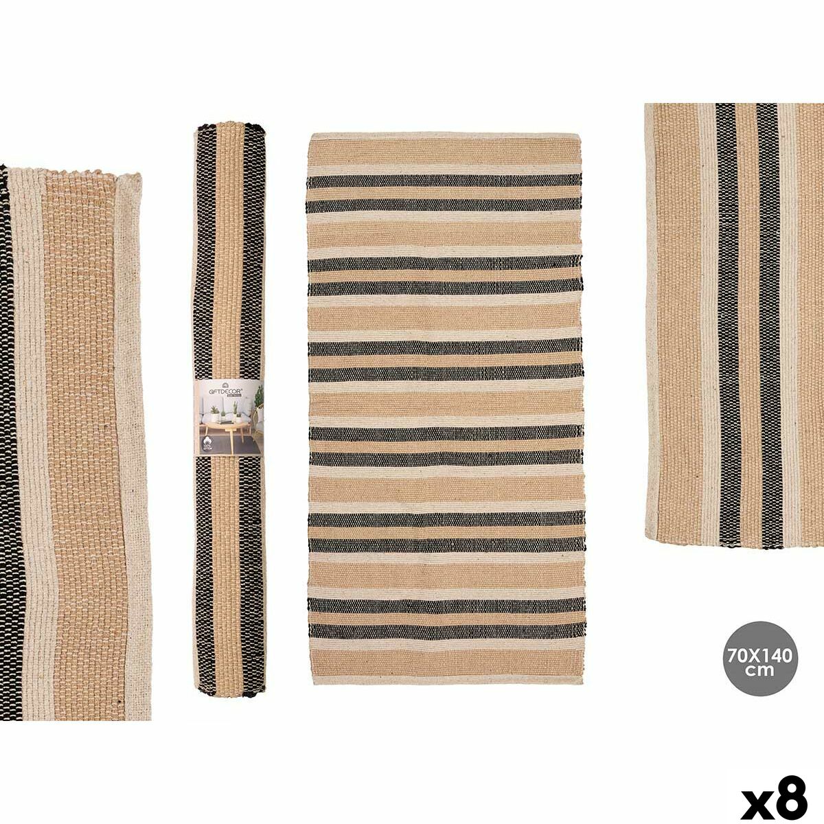 4899888771418 - Carpet NO04 White Brown Black 70 x 140 cm (8 Units)