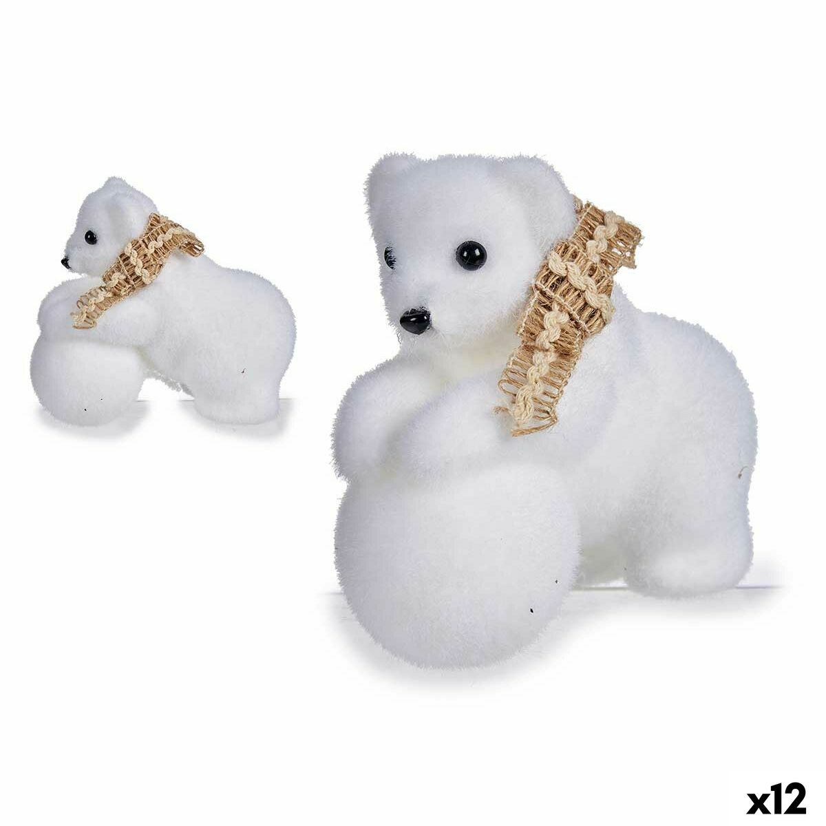 4899888772132 - Weihnachtsschmuck K19121228 Weiß 8 x 11 x 14 cm (12 Stück)