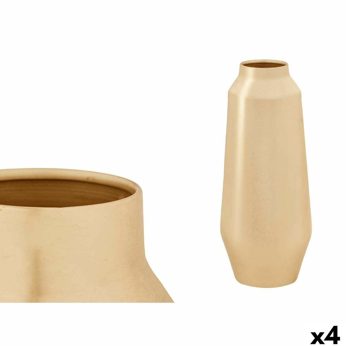 4899888772507 - Vase 10216-SG Gold Eisen 16 x 40 x 16 cm (4 Stück)