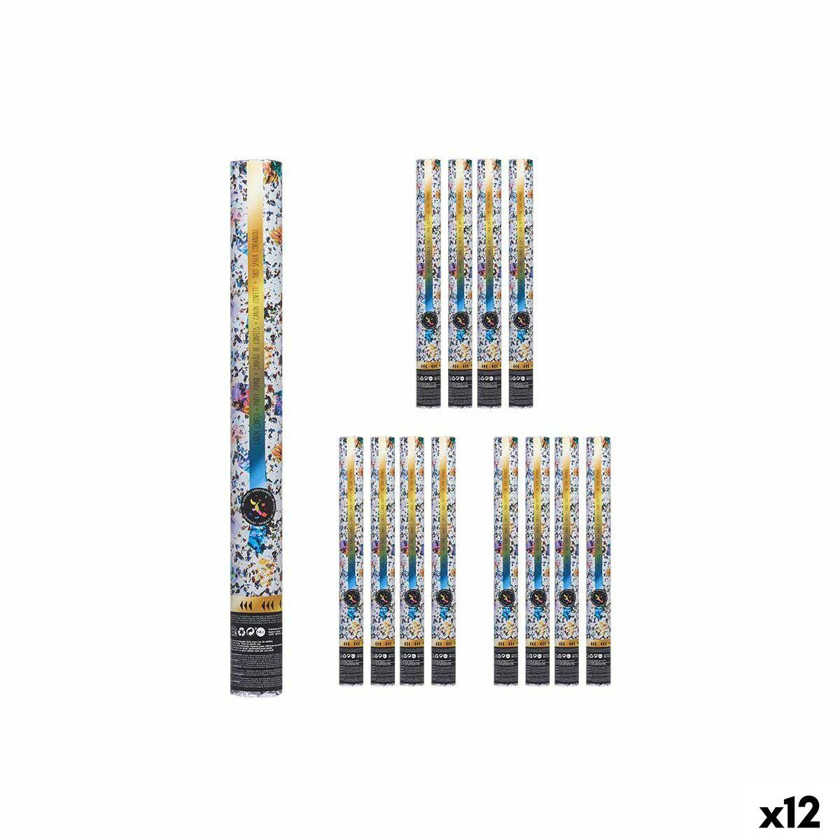 4899888773139 - Konfettikanone XZY99A-50 Bunt Papier Pappe Kunststoff 5 x 49 x 5 cm (12 Stück)