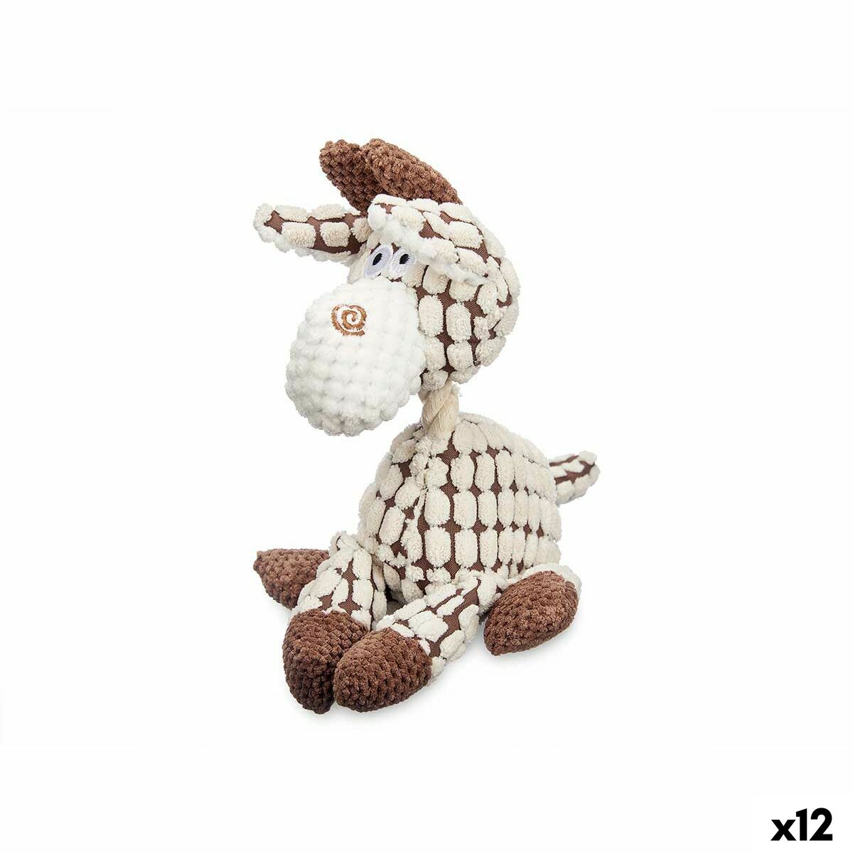 4899888773443 - Kuscheltier für Hunde 239 Weiß Braun 13 x 27 x 17 cm (12 Stück)