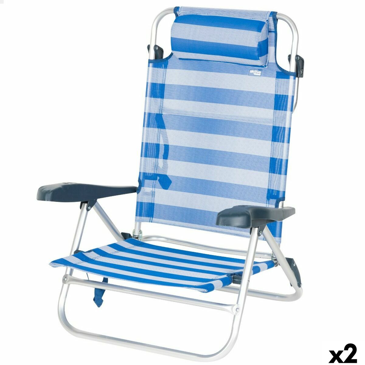 4899888780458 - Strandstuhl 47 x 82 x 49 cm (2 Stück)