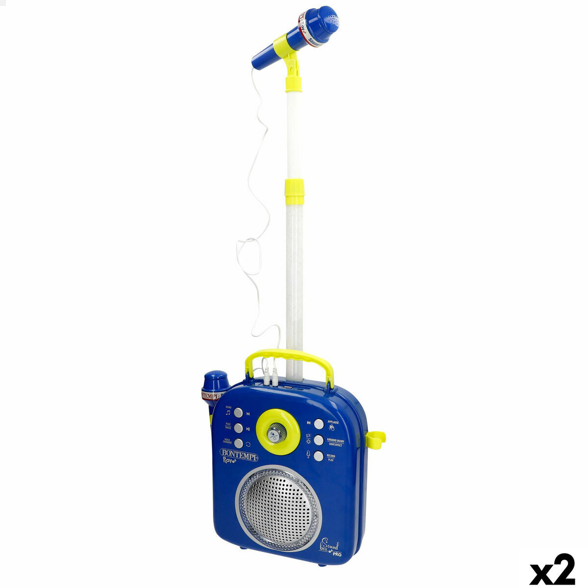 4899888781431 - Lautsprecher mit Karaoke Mikrofon 2 Stück 4899888781431 - Lautsprecher mit Karaoke Mikrofon 2 Stück