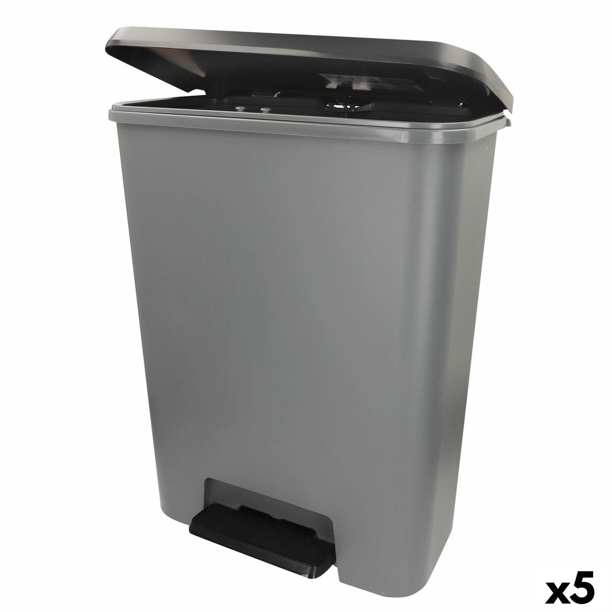4899888793007 - Mülltonne Dunkelgrau Kunststoff 50 L (5 Stück)