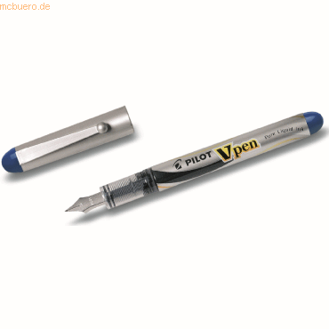 4902505281648 - Füllfederhalter V-Pen silver M 05mm blau V-Pen silver M 05mm blau