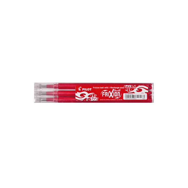 4902505356063 - Ersatzminen PILOT für Tintenroller FRIXION 04 mm Strichstärke radierbar 3 Stück rot