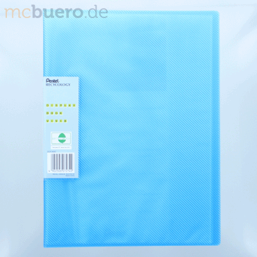 4902506072740 - Sichtbuchmappe Clear transluzent A4 30 Hüllen blau