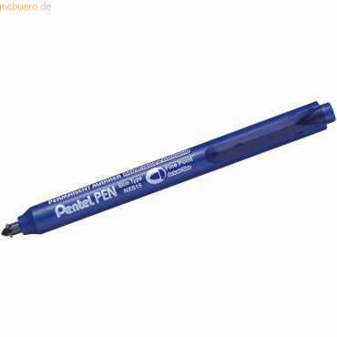 4902506074263 - 12 x Permanentmarker mit Druckmechanik Rundspitze 1mm blau