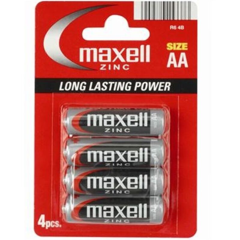 4902580153373 - MAXELL - PILA SALINA MANGANESO AA R6 * 4 EINHEITEN