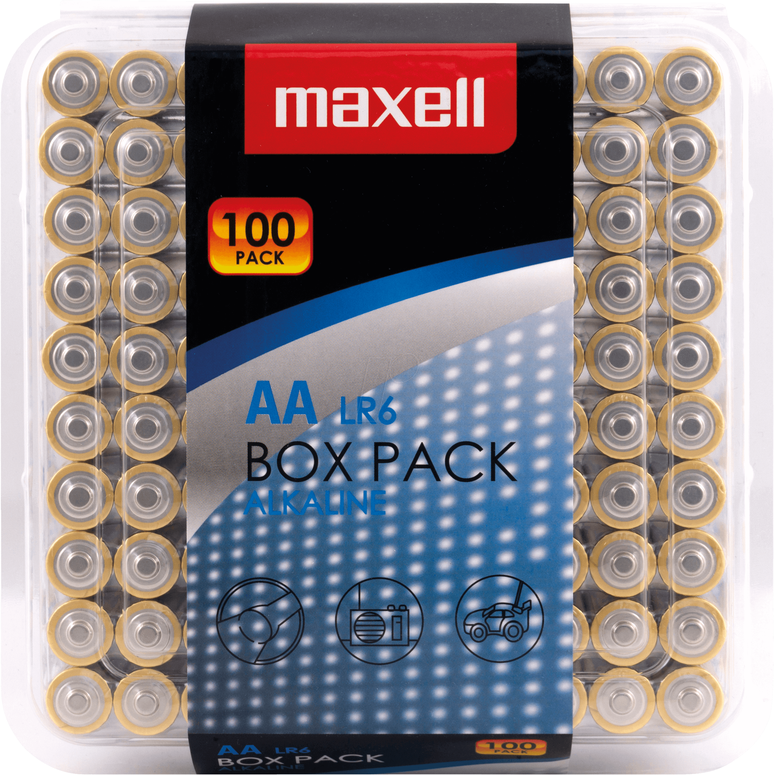 4902580769840 - MAXELL AA 100X - Alkaline Batterie AA (Mignon) 100er-Pack
