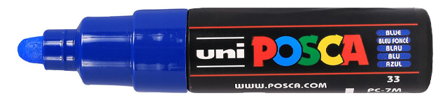 4902778228265 - 6 x Fasermaler Uni Posca PC-7M 48-55mm gelb