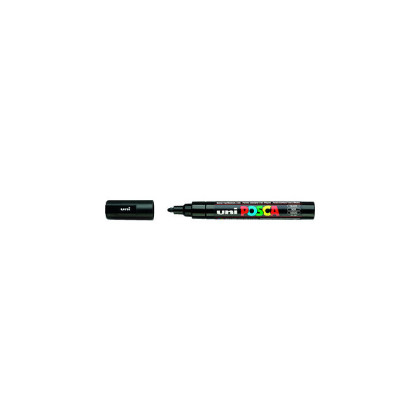 4902778916117 - Permanentmarker uniPOSCA PC-5M schwarz 25mm Rundspitze 4902778916117 uni-ball