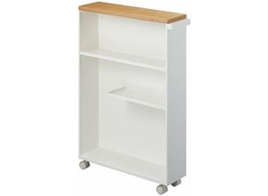 4903208043069 - YAMAZAKI - Halb geschlossener Toilettenwagen - L46 cm - Weiß