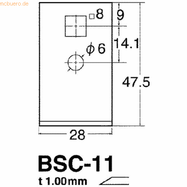 4904011014673 - Ersatzklingen für Schaber BSC 11P 28mm VE=2 Stück