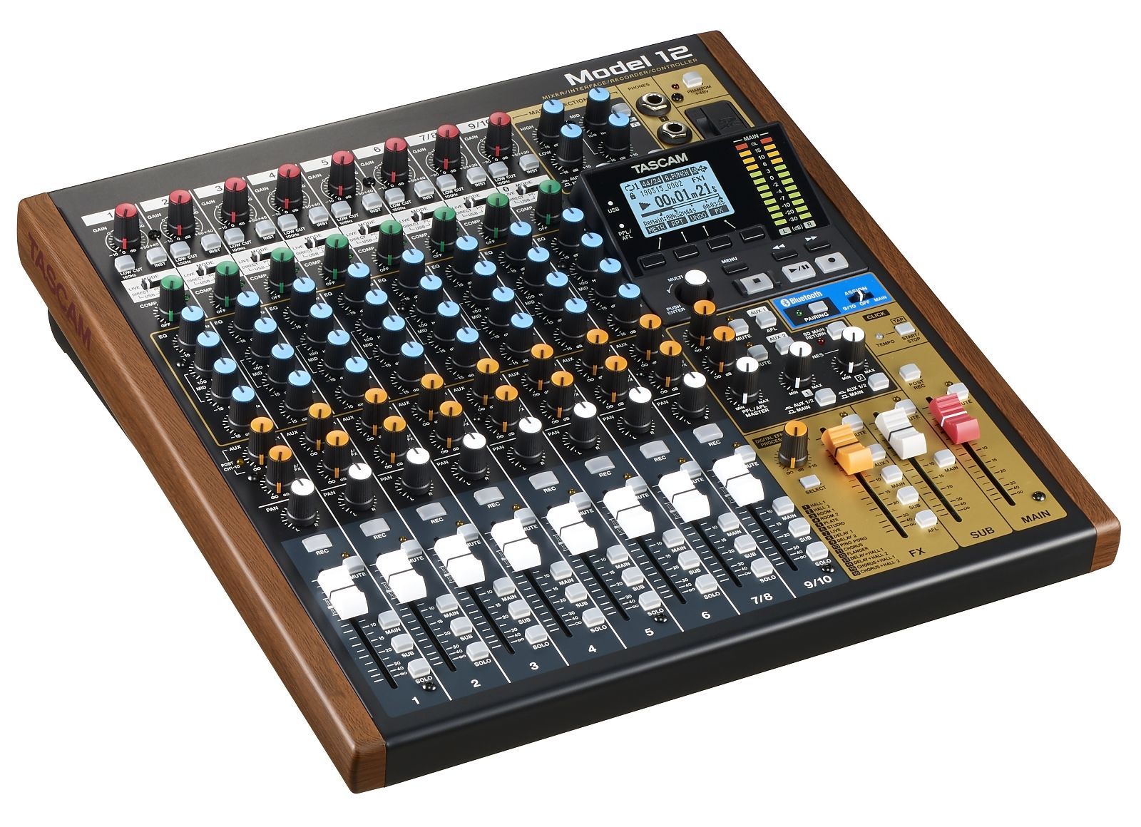 4907034132034 - Model 12 Digitalmixer mit USB Audiointerface Recorder und DAW-Steuerung