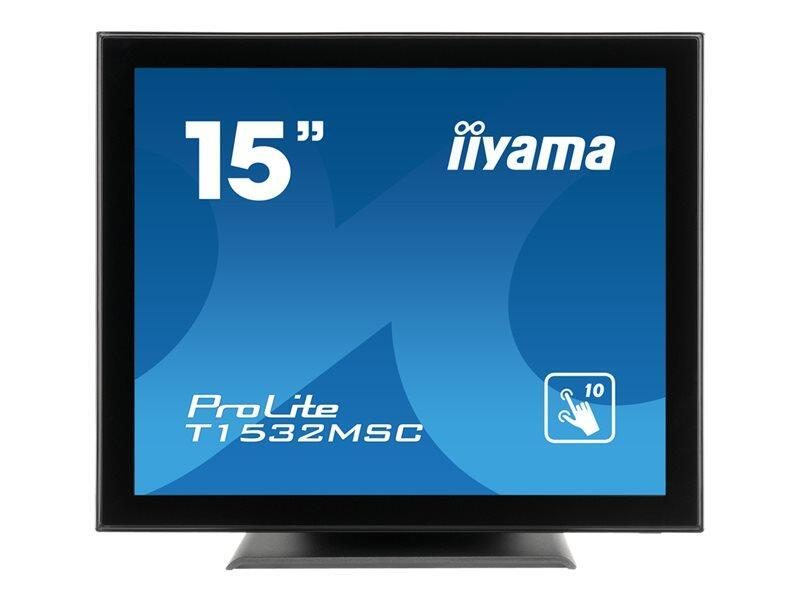 4948570115983 - ProLite T1532MSC-B5X - LED-Monitor - 38 cm (15) (15 sichtbar) - Touchscreen - 1024 x 768 XGA - TN - 370 cd m² - 7001 - 8 ms - HDMI VGA DisplayPort - Lautsprecher - Schwarz