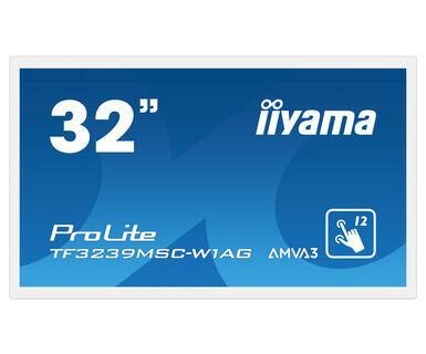 4948570118038 - iiyama ProLite TF3239MSC-w1AG - 813 cm (32) Diagonalklasse (80 cm (315) sichtbar) LCD-Display mit LED-Hintergrundbeleuchtung - interaktive Digital Signage - mit Touchscreen 1920 x 1080 - Edge-Beleuchtung - Mattes Weiß