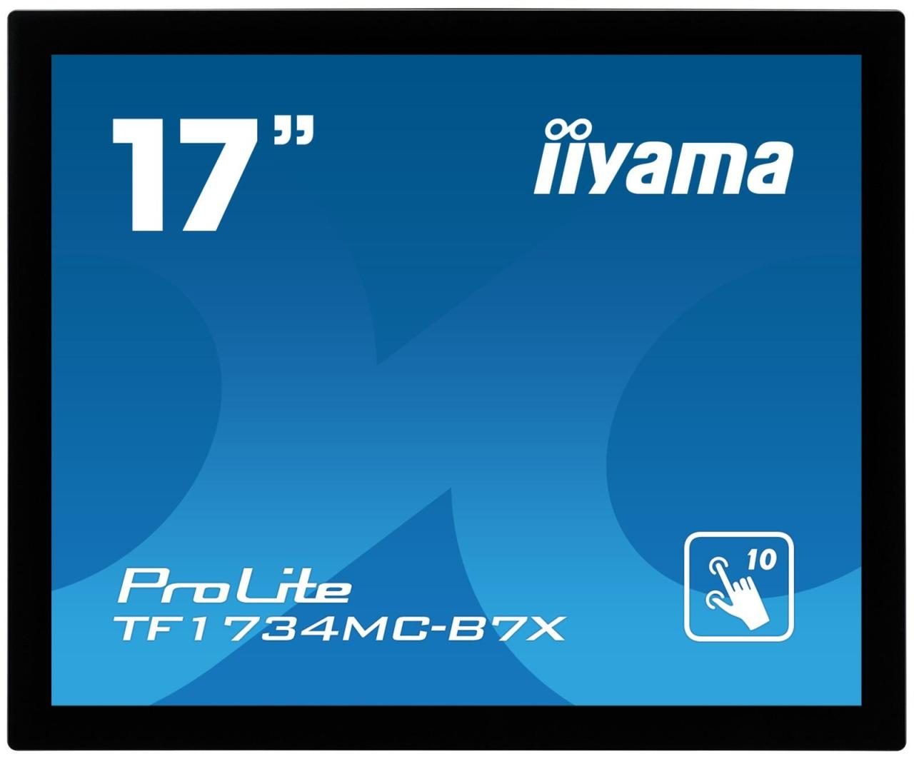 4948570118397 - iiyama ProLite TF1734MC-B7X - LED-Monitor - 43 cm (17) - offener Rahmen - Touchscreen - 1280 x 1024 - IPS - 350 cd m² - 10001 - 5 ms - HDMI VGA DisplayPort - Schwarz - Sonderposten