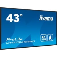 4948570123445 - iiyama ProLite LH4375UHS-B1AG 43 Class (425 viewable) LED-backlit LCD display - 4K - for digital signage