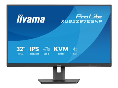 4948570124435 - 32 iiyama ProLite XUB3297QSNP-B1 - 2560x1440 (QHD) - 100Hz - IPS - KVM switch