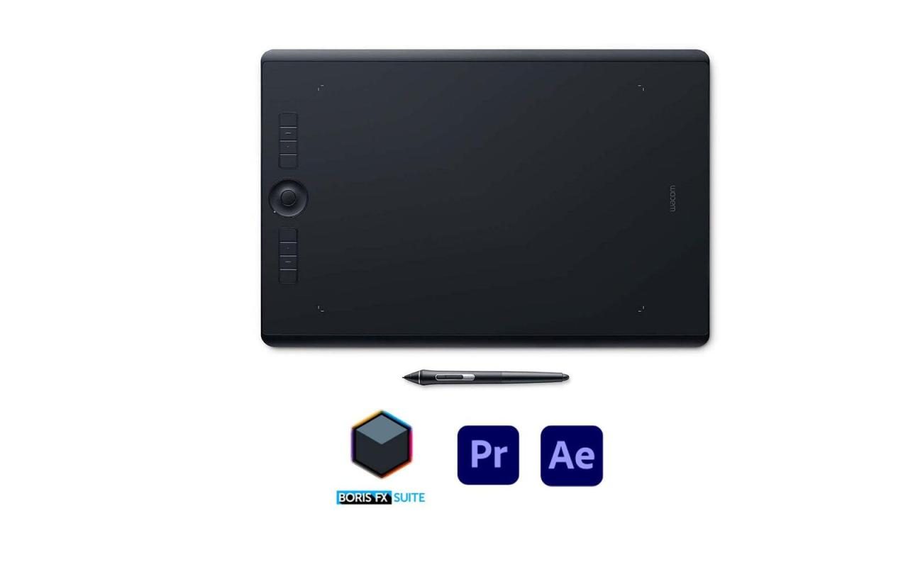 4949268620055 - Intuos Pro Large - Digitalisierer - rechts- und linkshändig - 311 x 216 cm - Multi-Touch - elektromagnetisch - 8 Tasten - kabellos kabelgebunden - USB Bluetooth - Schwarz