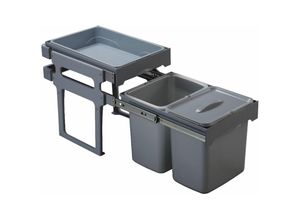 4950163322678 - Ekotech Srl - Mülleimer Duo mit Tablarauszug Einbau ab 40cm Schrank Abfalleimer