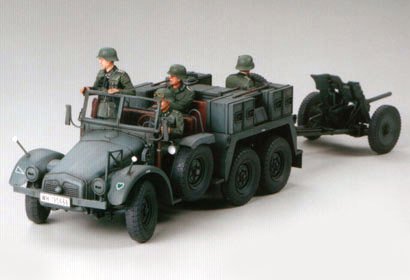 4950344993055 - Krupp Protze 1ton (6x4) Kfz 69 Towing Truck with 37 cm Pak