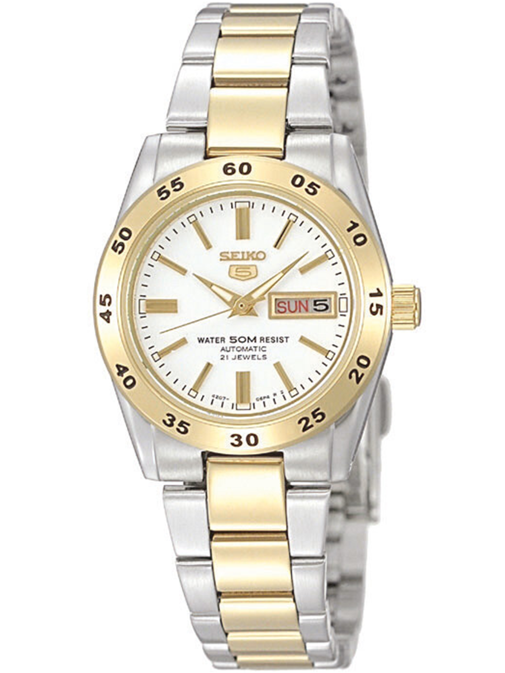 4954628064639 - Automatikuhr SEIKO SYMG42K1 Armbanduhren goldfarben (silberfarben goldfarben) Damen Automatikuhren mit 2 Leuchtzeigern 4954628064639 - Automatikuhr SEIKO SYMG42K1 Armbanduhren goldfarben (silberfarben goldfarben) Damen Automatikuhren mit 2 Leuchtzeigern