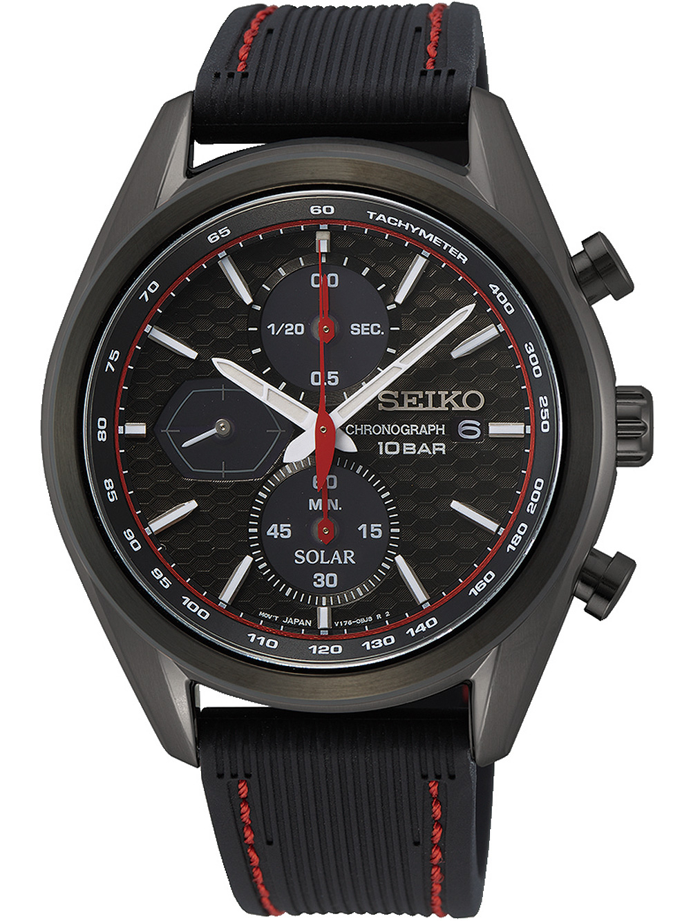 4954628235961 - Chronograph SEIKO Macchina Sportiva SSC777P1 Armbanduhren schwarz Herren Solaruhren Armbanduhr Herrenuhr Datum Stoppfunktion Solar Saphirglas