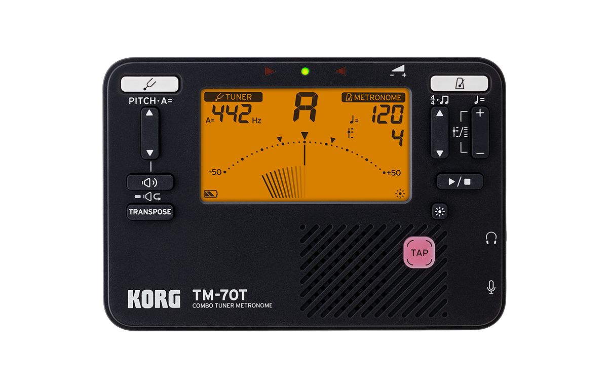 4959112237681 - Korg TM-70 BK Tuner - Metronom chromatisches Stimmgerät und Taktgeber