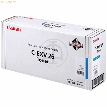 4960999612416 - C-EXV 26 - Tonerpatrone - 1 x Cyan - 6000 Seiten - für imageRUNNER C1021i C1021iF iR C1021i (1659B006)