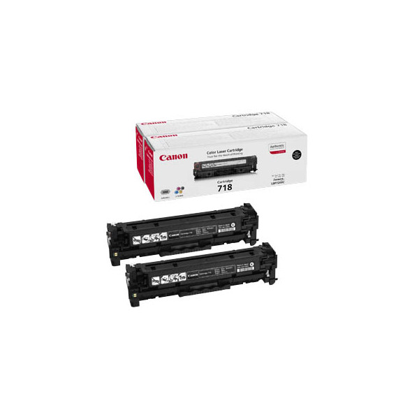 4960999653433 - 2662B005 Toner 718 schwarz Doppelpack (ca 6800 Seiten) 2662B005 4960999653433