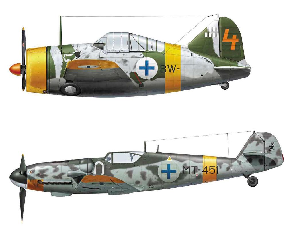 4967834024397 - B-239 Bufallo & Messerschmitt Bf 109 G-6 - Juutilaine