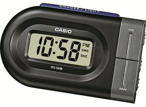 4971850773474 - Reisewecker CASIO DQ-543B-1EF schwarz (schwarz grau) Wecker Quarzwecker Wecker Geschenkidee Schlafzimmer Beleuchtung