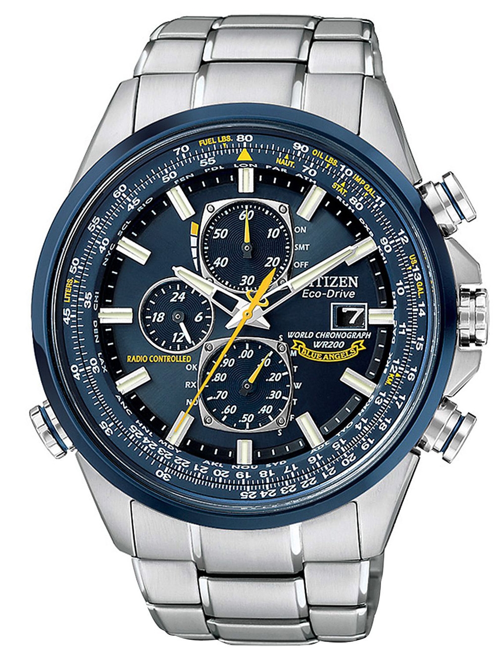 4974374223586 - Funkchronograph CITIZEN Promaster Blue Angel AT8020-54L Armbanduhren silberfarben Herren Solaruhren Armbanduhr Herrenuhr Solar Stoppfunktion