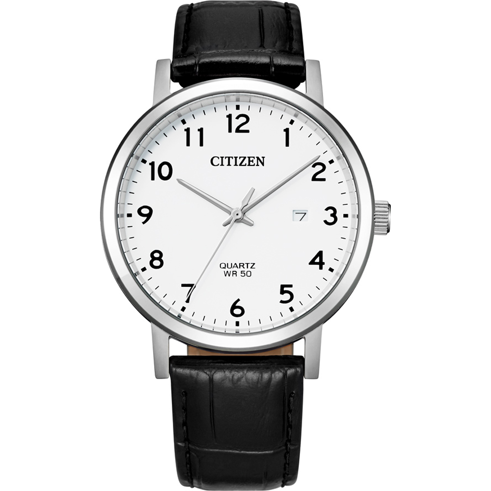 4974374302472 - Quarzuhr CITIZEN BI5070-06A Armbanduhren schwarz Herren Quarzuhren Armbanduhr Herrenuhr Lederarmband Datum