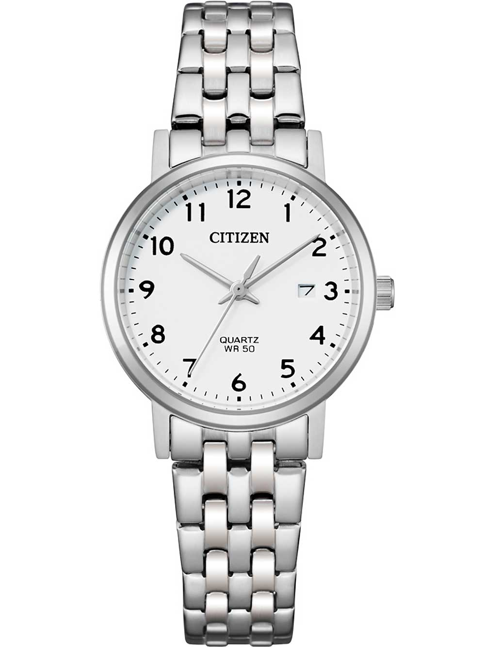 4974374302564 - Quarzuhr CITIZEN EU6090-54A Armbanduhren silberfarben Herren Armbanduhr Damenuhr Edelstahlarmband Datum