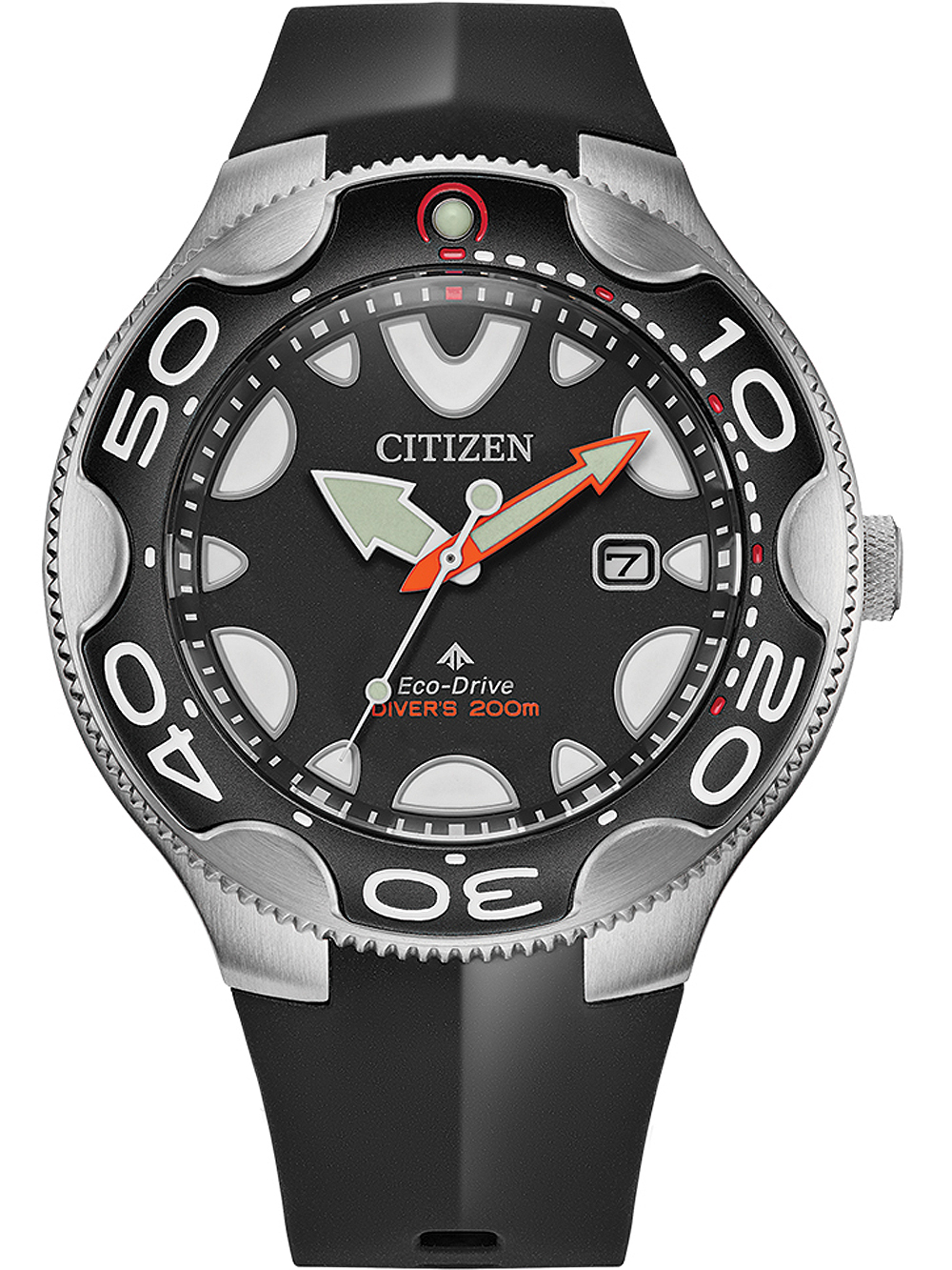 4974374331359 - Taucheruhr CITIZEN Promaster Eco-Drive Diver Orca BN0230-04E Armbanduhren schwarz Armbanduhr Herrenuhr Solar bis 20 bar wasserdicht Datum